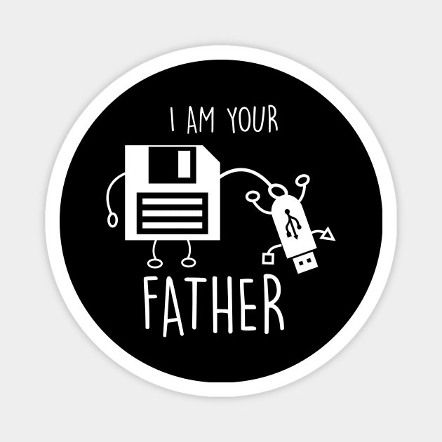 Cute & Funny USB Floppy Disk I Am Your Father Pun Magnet by theperfectpresents